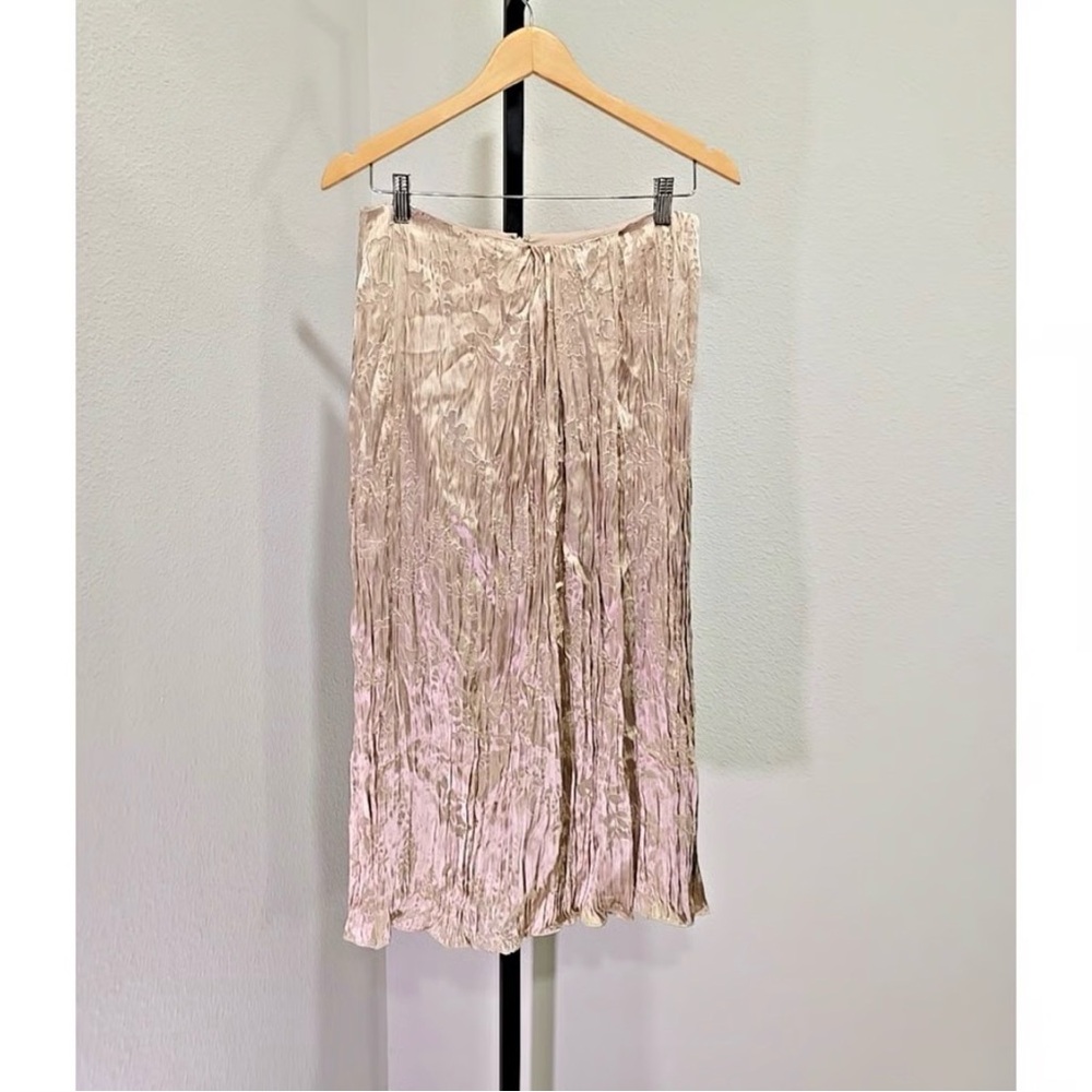 Vince Cream Textured Midi Skirt